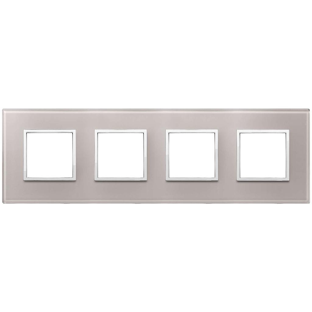 Vimar Eikon Evo - Luminosi 8M - 2+2+2+2 (Glas - Pearl Grey)