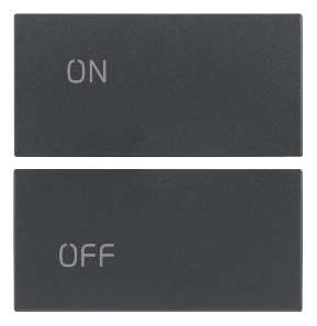 Vimar Eikon Evo/Exé - 2 demi-boutons 2M (ON/OFF - Gris)