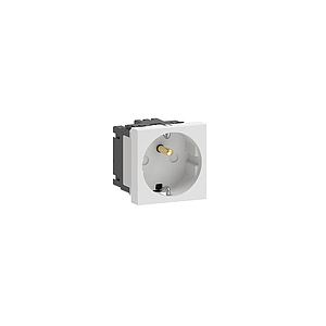 GGK Prise single 0° M45-1G-9010, 45x45mm avec broche de contact de protection (blanc)
