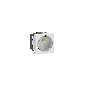 GGK Prise single 45° M45-1W-9010, 45x45mm avec broche de contact de protection  (blanc)