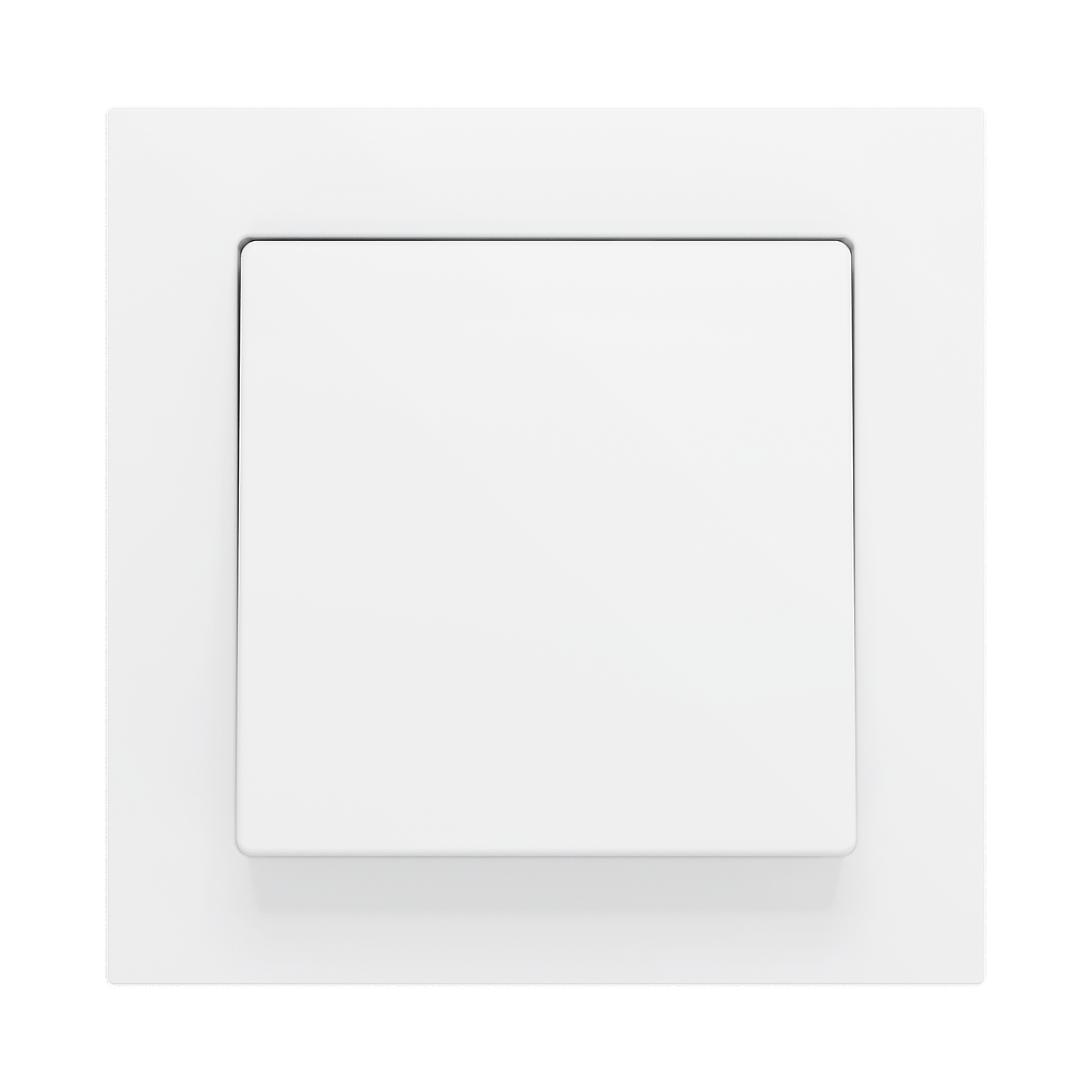 Zennio ZS55 - Bouton poussoir Soft - simple 2-p (Blanc)