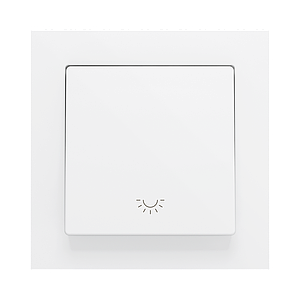 Zennio ZS55 - Bouton poussoir Soft - simple 1-p (Blanc - Custom) - à partir de 100 pièces/VPE=10