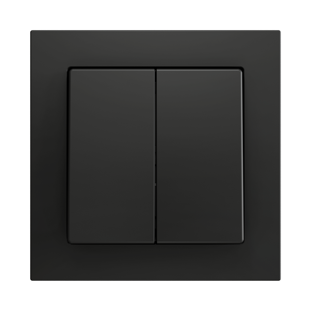 Zennio ZS55 - Bouton poussoir Soft - double 4-p (Anthracite)