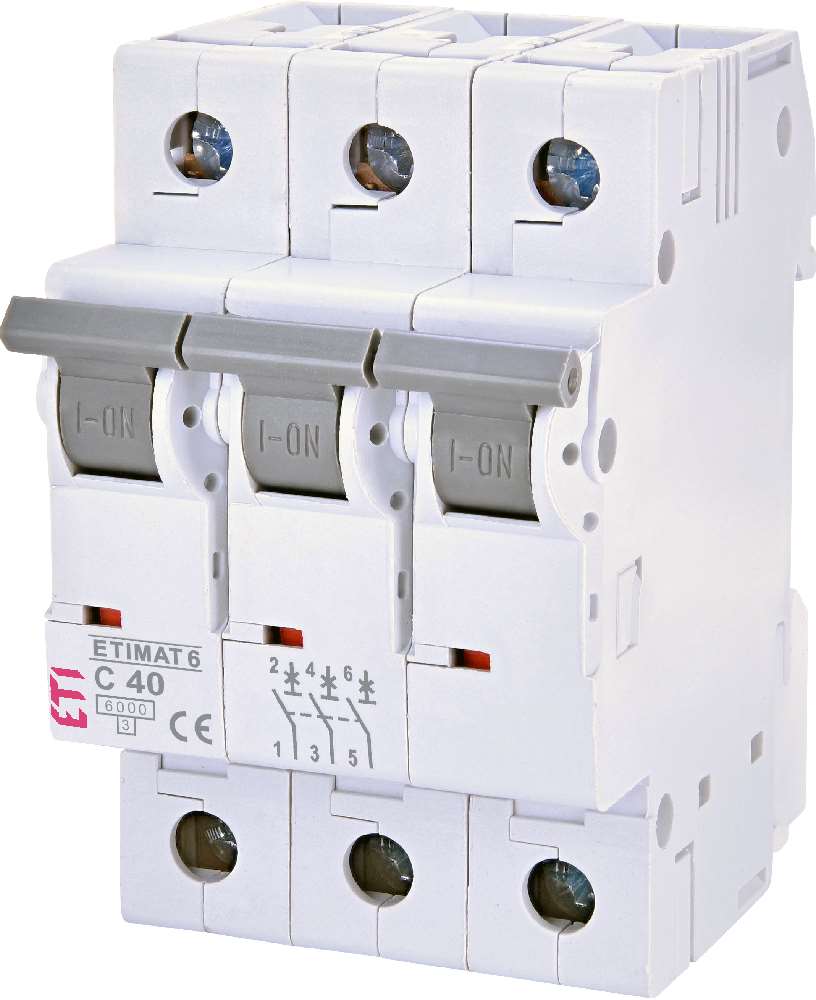 ETI Etimat 6 - Disjoncteur C 3p 6kA 40A