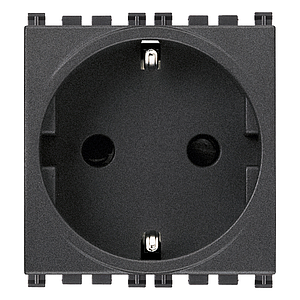 Vimar Arké - 2P+E 16A Schuko stopcontact SICURY met steekklemmen (Grijs)