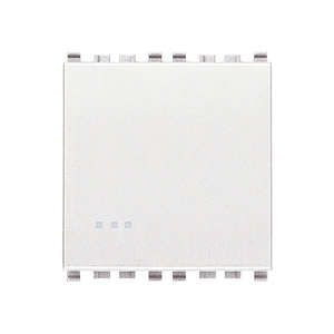 Vimar Eikon - Bouton-poussoir 1P NO 10A 2M avec bornes rapide (Blanc)