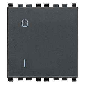 Vimar Eikon - Interrupteur 2P 16AX 2M (Gris)