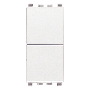 Vimar Eikon - Deux poussoirs indépend.NO+NO 10A (Blanc)