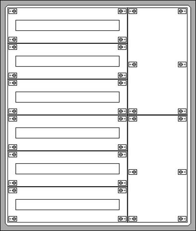ETI Solid GSX - Opbouwverdeelkast 6R/144M (met klemmenstrook)