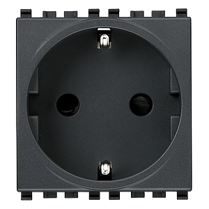 Vimar Eikon - 2P+E 16A Prise schuko avec griffes (Gris)