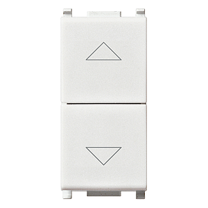 Vimar Plana - 2 demi-boutons 1P NO+NO 10A (Flêches, Blanc)