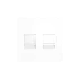 Zennio ZS55 - Enjoliveur pour connecteur RJ45 double (Blanc brillant)