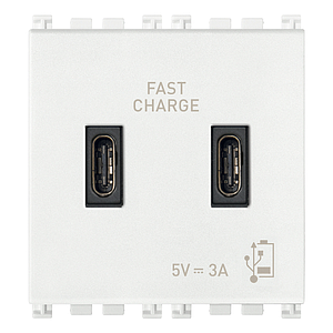 Vimar Arké - 2x prise USB-C 5V 3A 2-v (Blanc)