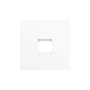 Zennio ZS55 - Centraalplaat voor enkele RJ45 connector (Mat wit)