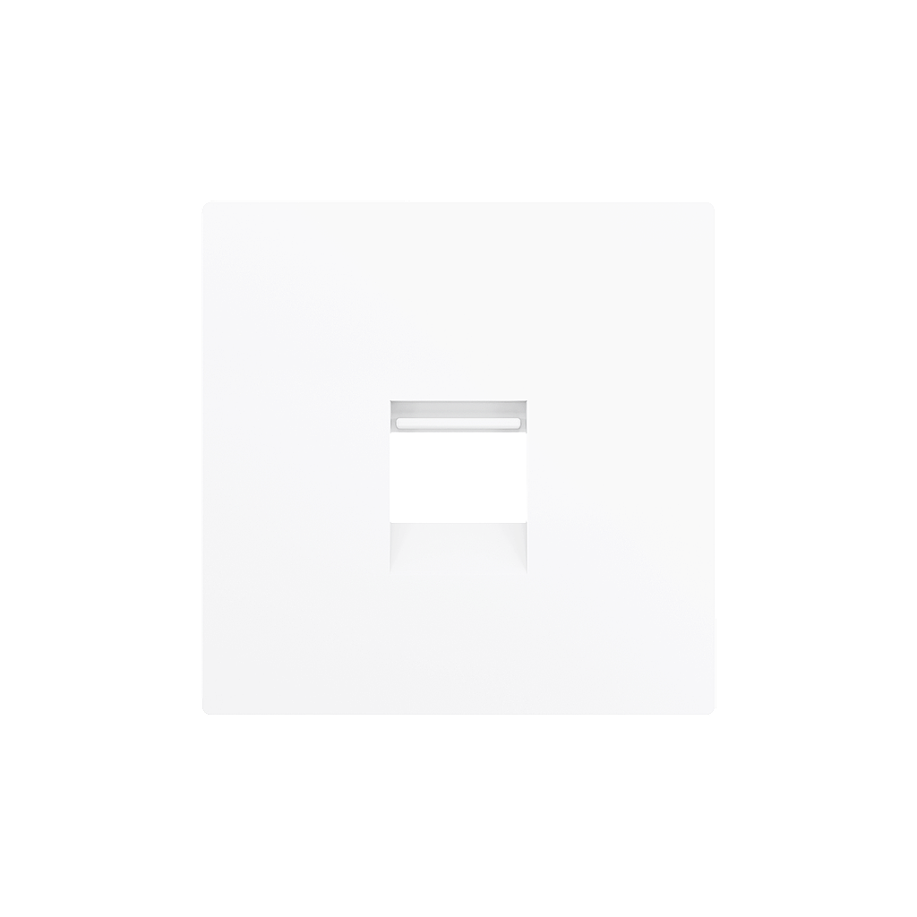 Zennio ZS55 - Centraalplaat voor enkele RJ45 connector (Mat wit)