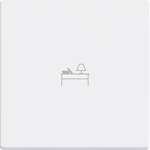 Zennio ZS55 - Enkele schakelaarafdekking met custom print (Mat wit) - VPE=10