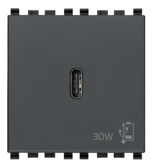 Vimar Eikon - USB-C Voedingsunit 30W PD (Grijs)