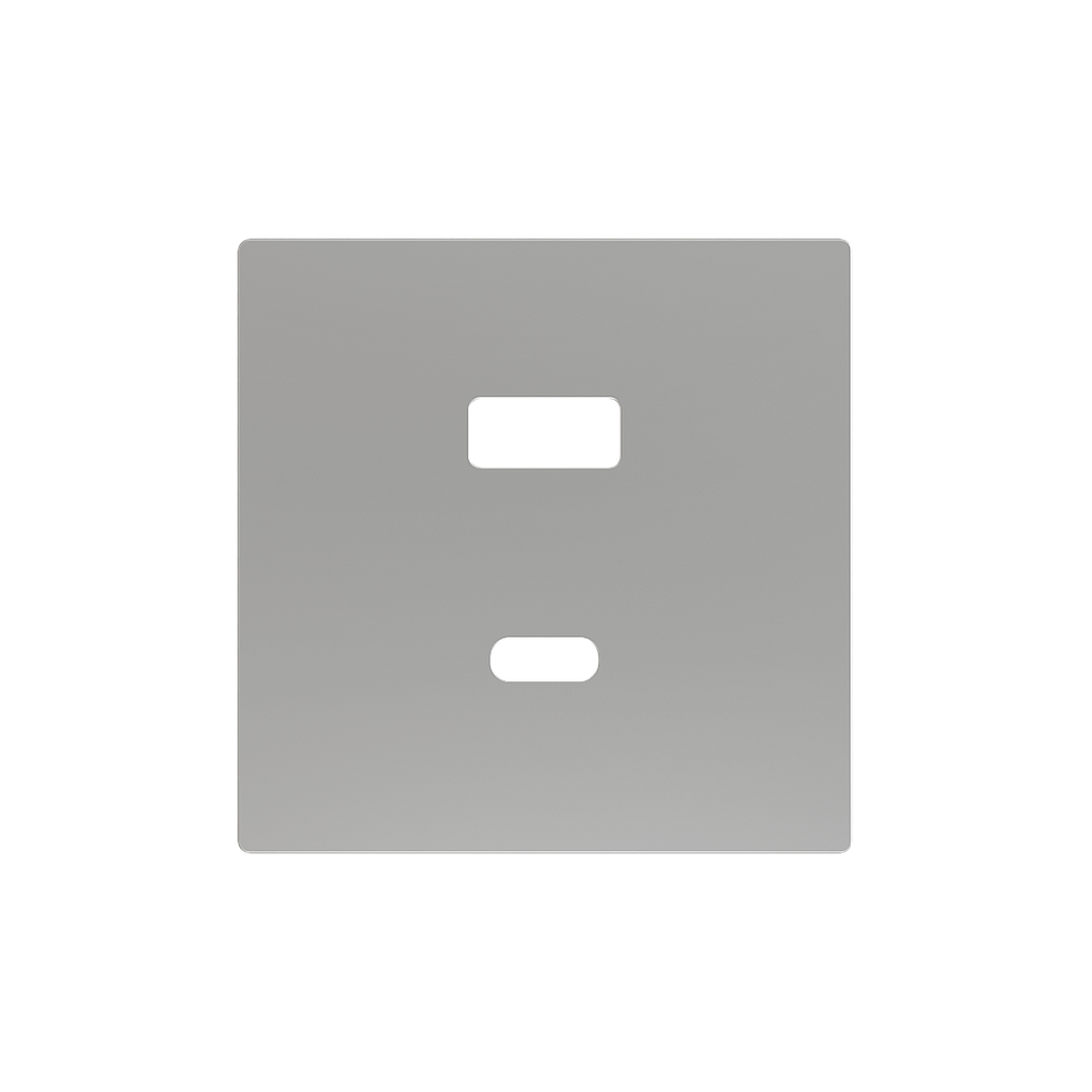 Zennio ZS55 - USB-C+A centraalplaat (Zilver) - VPE=10