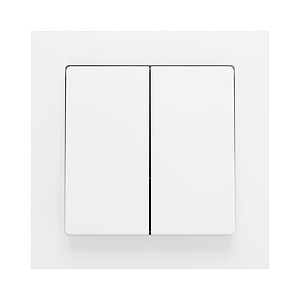 Zennio ZS55 - Bouton poussoir Soft - double 2-p (Blanc)