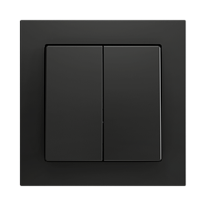 Zennio ZS55 - Bouton poussoir Soft - double 4-p (Anthracite)