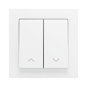 Zennio ZS55 - Bouton poussoir Soft - double 2-p (Blanc - Custom) - à partir de 100 pièces/VPE=10