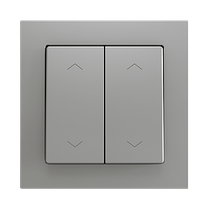 Zennio ZS55 - Bouton poussoir Soft - double 4-p (Argent - Custom) - à partir de 100 pièces/VPE=10