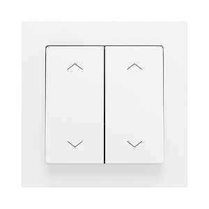 Zennio ZS55 - Bouton poussoir Soft - double 4-p (Blanc - Custom) - à partir de 100 pièces/VPE=10