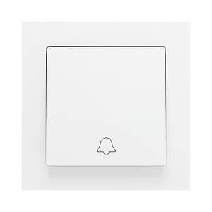 Zennio ZS55 - Bouton poussoir Soft - simple 1-p - icône sonnette (Blanc) - VPE=10