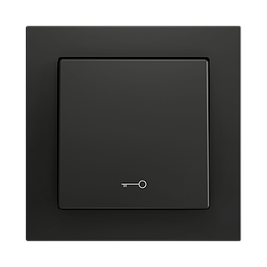 Zennio ZS55 - Bouton poussoir Soft - simple 1-p - icône clé (Anthracite) - VPE=10