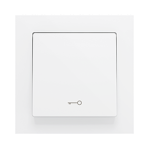 Zennio ZS55 - Bouton poussoir Soft - simple 1-p - icône clé (Blanc) - VPE=10