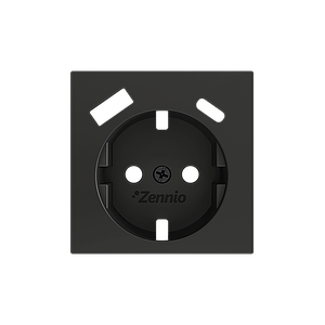 Zennio ZS55 - Cache pour base de prise Schuko avec USB C+A 55x55 mm (Anthracite)