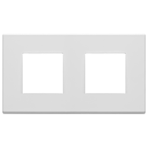 Vimar Eikon Exé - Plaque de recouvrement 4M - 2+2x71 (Métal -Blanc mat)