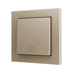 Zennio ZS55 - Bouton poussoir Soft - simple 1-p (Champagne - Custom) - à partir de 100 pièces/VPE=10
