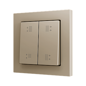 Zennio ZS55 - Bouton poussoir Soft - double 4-p (Champagne - Custom) - à partir de 100 pièces/VPE=10