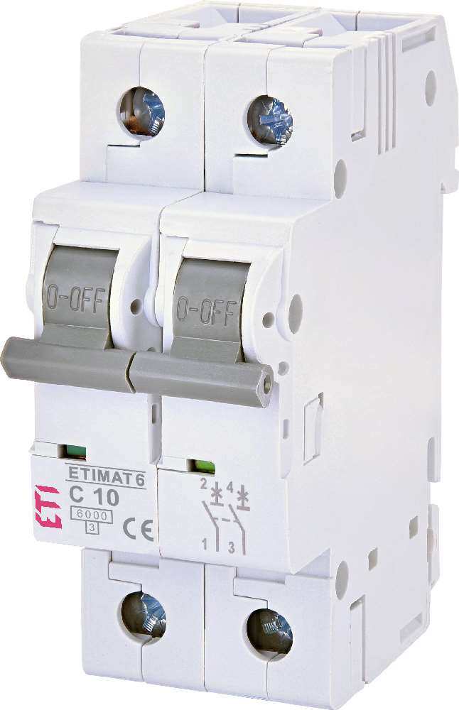 ETI Etimat 6 - Disjoncteur C 2p 6kA 10A
